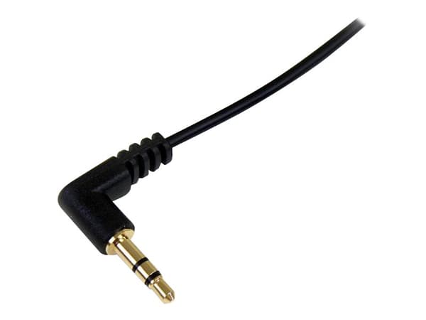 StarTech.com 91 cm Slim 3,5 mm till högervinklad stereoaudiokabel – M/M