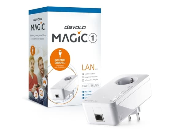 Devolo Magic 1 LAN, 1200 Mbit/s, IEEE 802.1p, IEEE 802.3, IEEE 802.3ab, IEEE 802.3az, IEEE 802.3u, IEEE 802.3x, Gigabitti Ethernet, 10,100,1000 Mbit/