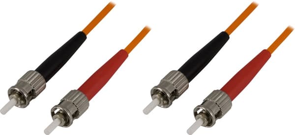 OM1 Fiber cable, ST - ST, duplex, UPC, 62,5/125, 1m, orange