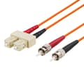 Miniatyrbillede 1 af 3: OM1 Fiber cable, SC - ST, duplex, UPC, 62,5/125, 10m, orange