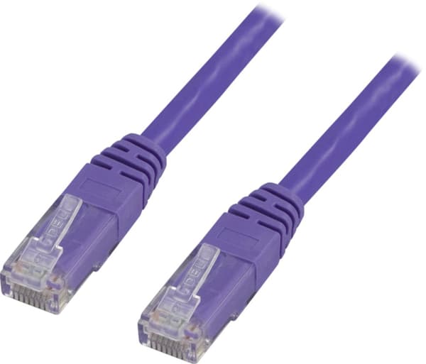 U/UTP Cat6 patch cable 0.5m, purple