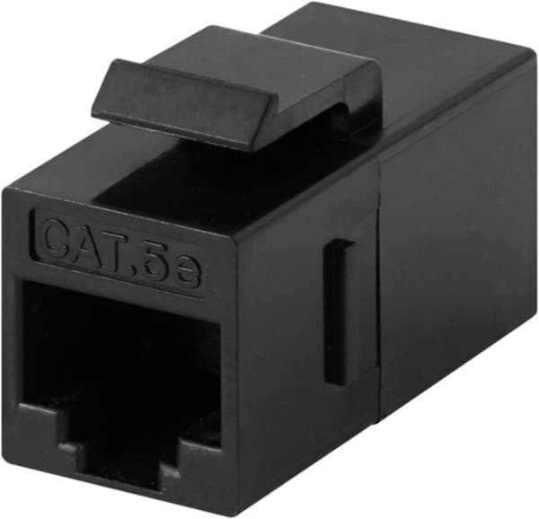 Connector for keystone mounting, UTP unshielded Cat5e, fe-fe
