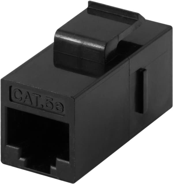 Connector for keystone mounting, UTP unshielded Cat5e, fe-fe