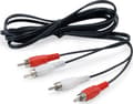 Miniatyrbilde 2 av 3: Equip 147094, 2 x RCA, Hankjønn, 2 x RCA, Hankjønn, 2,5 m, Sort