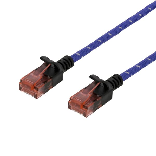 Tough Slim CAT.6A U/UTP Patch Cable, 28AWG, 3.8mm, 1m, blue