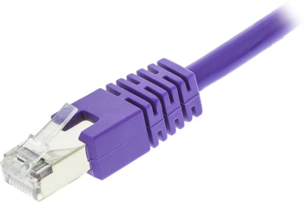 F/UTP Cat6 patch cable, LSZH, 0.7m, purple