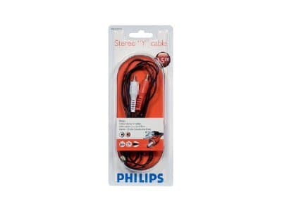 Philips SWA2527W - Lydkabel - mini-phone stereo 3.5 mm hann til RCA hann - 1.5 m - skjermet