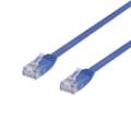 Miniatyrbillede 3 af 3: U/UTP Cat6 patch cable, flat, 0.3m, 250MHz, blue