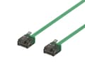 Miniatyrbilde 1 av 3: U/UTP Cat6a patch cable, flat, 0.5m, 1mm thick, green