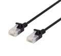 Miniatyrbild 1 av 3: U/UTP Cat6a patch cable, slim, 3.5mm diameter, 1.5m, black