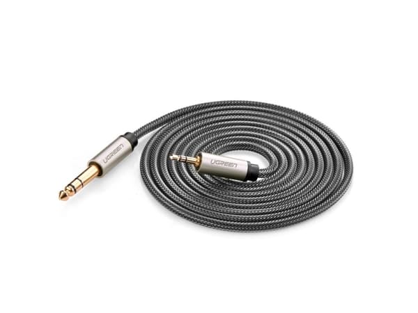 Ugreen - Lydkabel - stereojakk hann til mini-phone stereo 3.5 mm hann - 2 m - skjermet - grå
