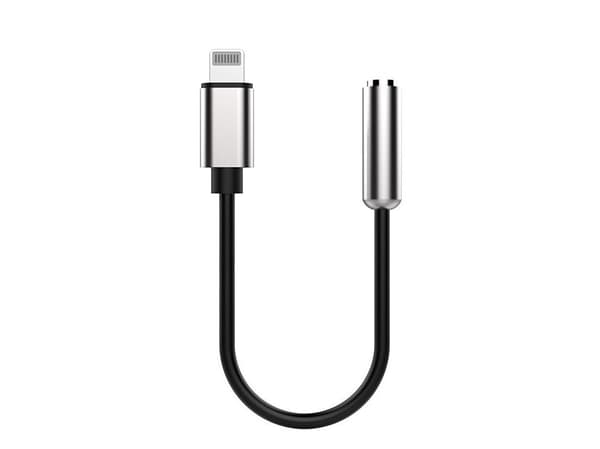 ProXtend - Lightning til hodetelefonjakk-adapter - Lightning hann til minijakk hunn - 15 cm - svart