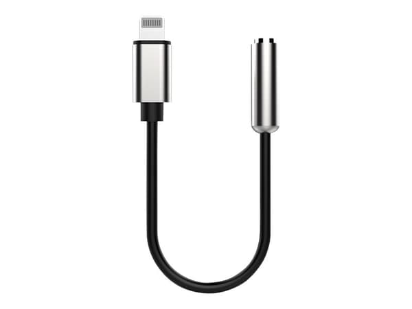 ProXtend - Lightning til hodetelefonjakk-adapter - Lightning hann til minijakk hunn - 15 cm - svart
