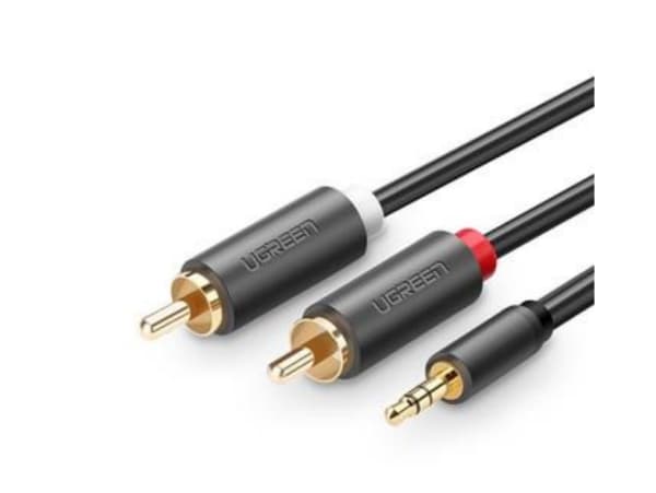 Ugreen UGREEN AV102 cable 2x RCA (Cinch) jack 3.5 mm 3m cable (black)