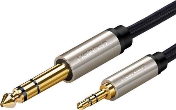 Ugreen 10625, 2 x 6.35mm, Hanstik, 3.5mm, Hanstik, 1 m, Sort