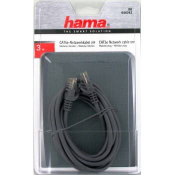HAMA Verkkojohto CAT5e UTP 3m Harmaa
