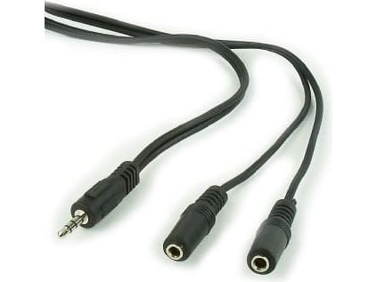 Cablexpert CCA-415 - Äänenjakaja - stereo minijakki naaras stereo minijakki uros - 5 m - musta - musta