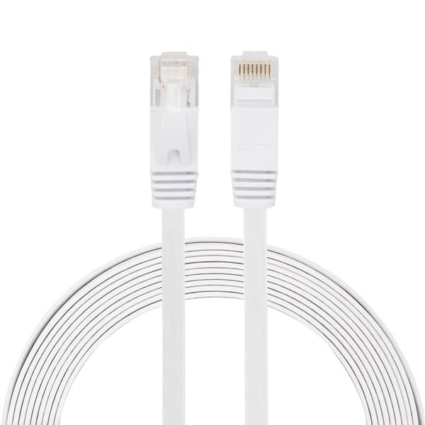 3m CAT6 Ultratunn Platt Nätverkskabel, RJ45 (Vit)