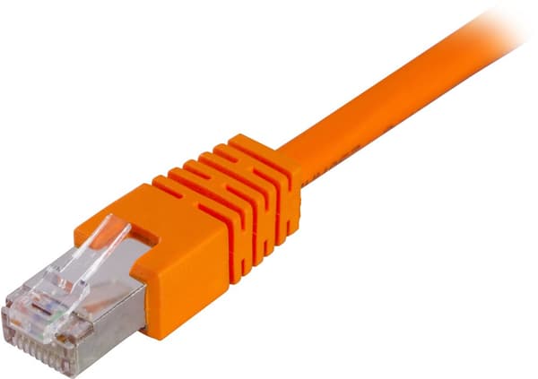 F/UTP Cat6 patch cable, LSZH, 0.5m, orange