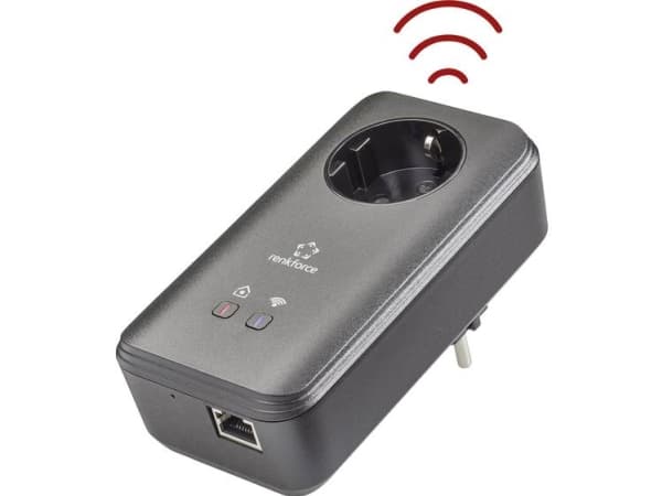 Renkforce PL600D WiFi Powerline WLAN Einzel Adapter 500 MBit/s (RF-3385556)