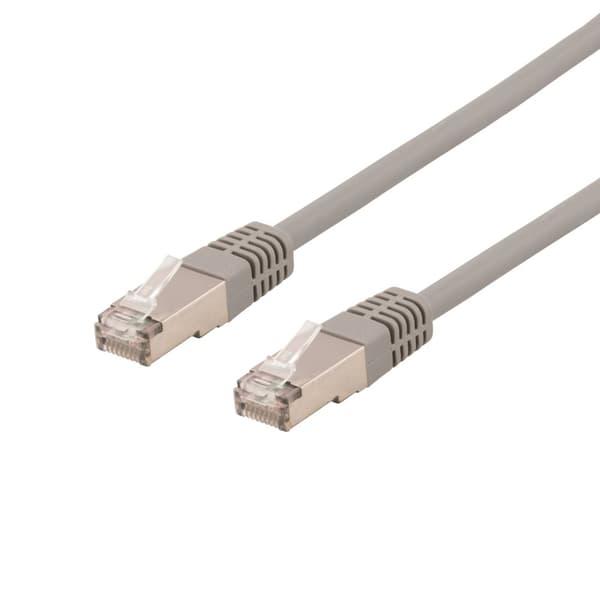 U/FTP Cat6a patch cable, LSZH, 1m, grey