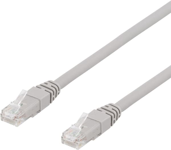 Kabel DELTACO Nätverk UTP Cat6a 10m grå