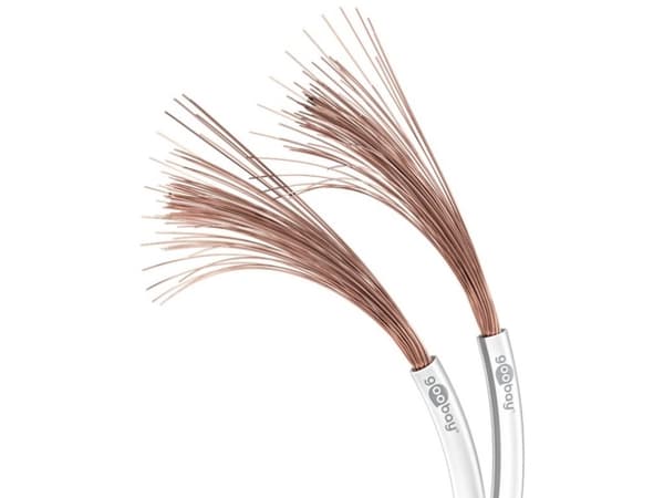 Goobay 67742, Kobberkledd aluminium (CCA), 25 m, Hvit