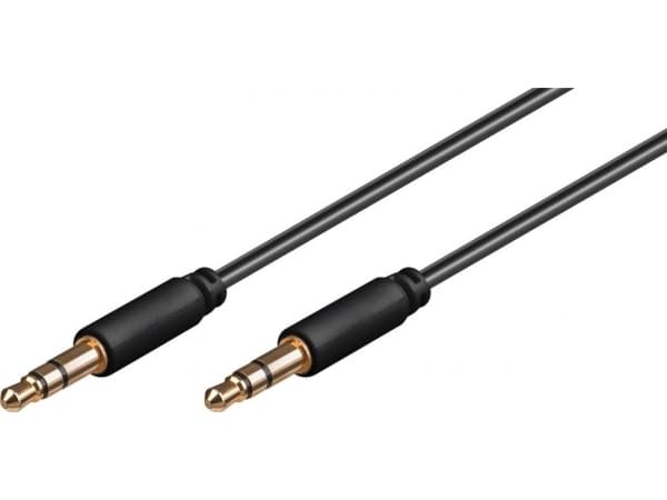 Goobay 69107, 3.5mm, Hankjønn, 3.5mm, Hankjønn, 2 m, Sort