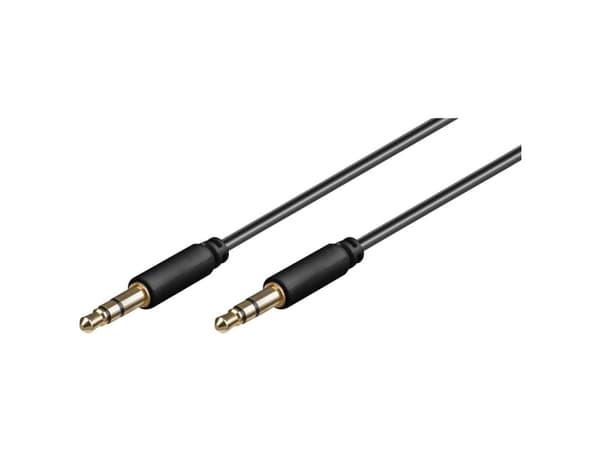 Goobay 69107, 3.5mm, Hankjønn, 3.5mm, Hankjønn, 2 m, Sort
