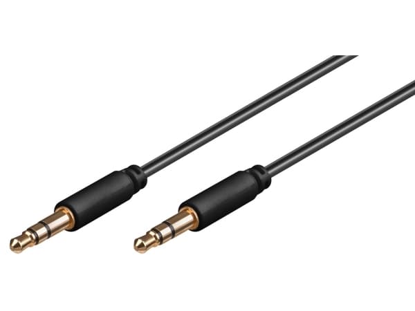 Goobay 69107, 3.5mm, Hankjønn, 3.5mm, Hankjønn, 2 m, Sort