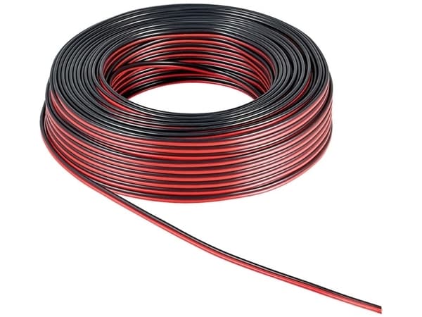 Goobay 67735, Kobberkledd aluminium (CCA), 10 m, Sort, Rød