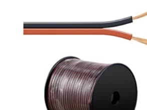 Goobay 15025, Kobberkledd aluminium (CCA), 100 m, Sort, Rød