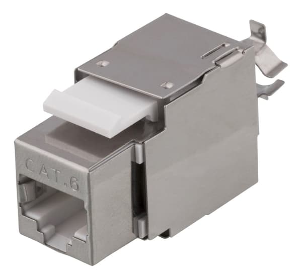 Cat6 shielded Keystone jack LSA/110 termination plastic 180