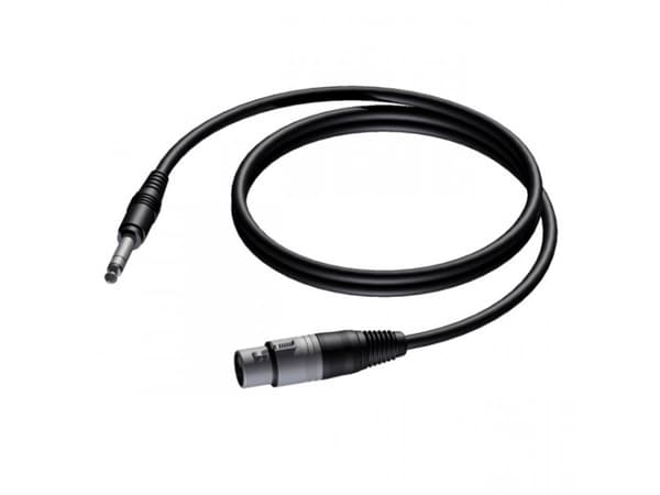 Adapter AV Procab Procab CAB723/1.5 XLR female - 6.3 mm Jack male stereo 1.5 meter