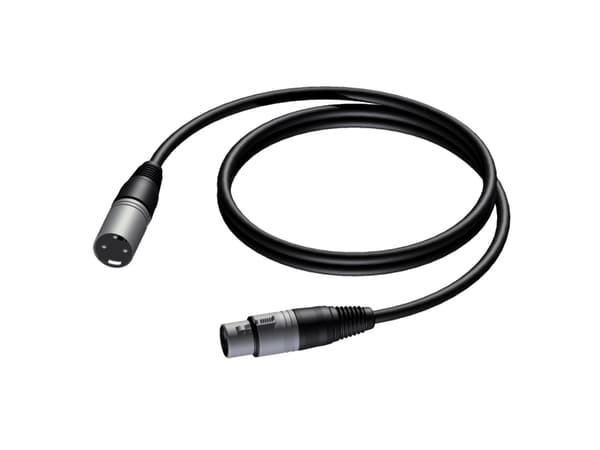 PROCAB CAB901, XLR, Hankjønn, XLR, Hunkjønn, 1 m, Sort