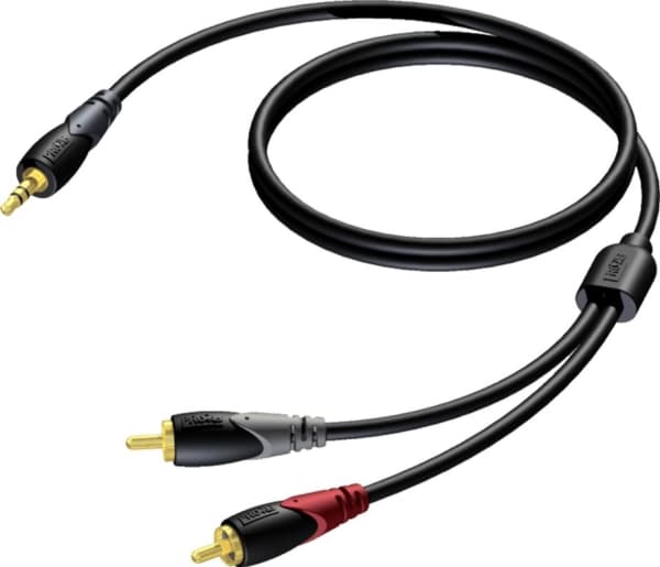 Procab Classic Series CLA711 - Lydkabel - mini-phone stereo 3.5 mm hann til RCA x 2 hann - 5 m