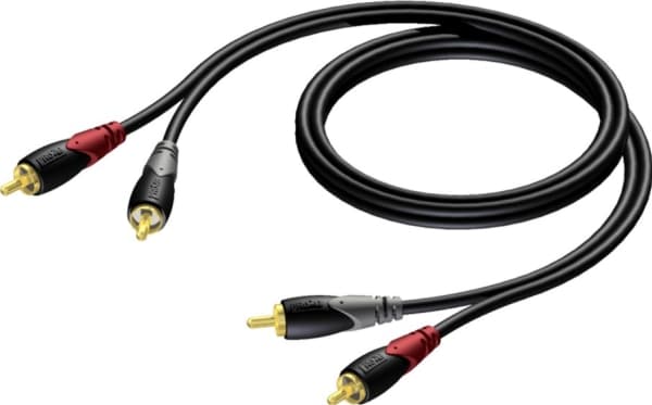 Procab Classic Series CLA800 - Ljudkabel - RCA x 2 hane till RCA x 2 hane - 50 cm