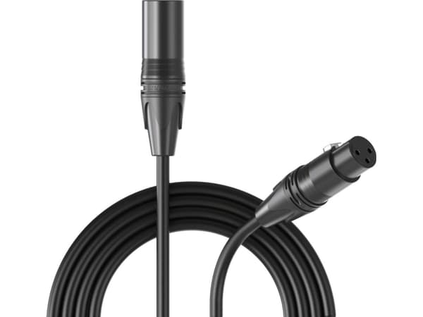PROCAB PRA901/0.5, XLR (3-pin), Hankjønn, XLR (3-pin), Hunkjønn, 0,5 m, Sort