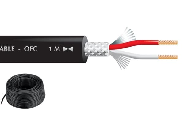 Monacor MLC-52/SW, Fiberoptisk, 50 m, Sort