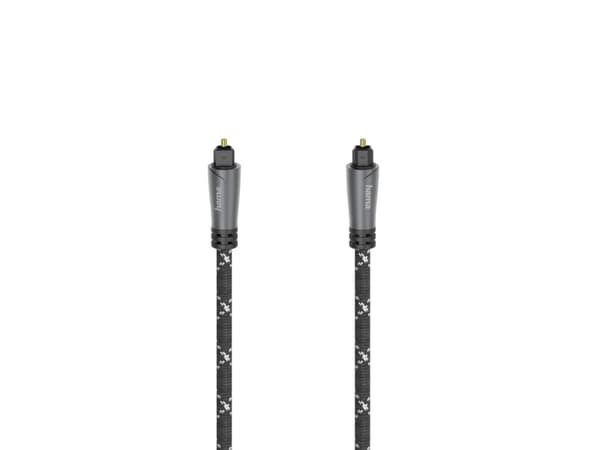 Hama Prime Line - Digial audiokabel (optisk) - TOSLINK kontakt till TOSLINK kontakt - 1.5 m - fiberoptisk - svart