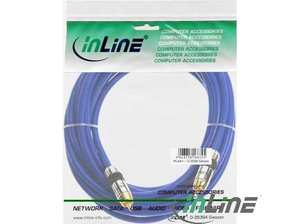 InLine 4043718108282, RCA, Hankjønn, RCA, Hankjønn, 7 m, Blå