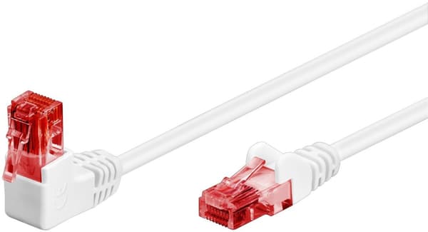 CAT 6 -kaapeli, 1x 90 ° kulma, U / UTP, 23523