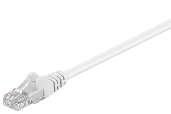 Netværkskabel CAT 5e, U/UTP, hvid, 10 m