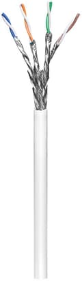 Miniatyrbilde 1 av 3: CAT 6 nettverkskabel, S/FTP (PiMF), hvit