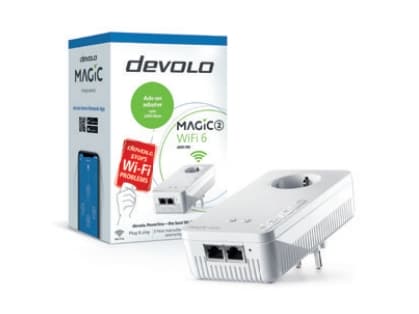 devolo Magic 2 WiFi 2-1 - Brygga 1GbE, HomeGrid - Wi-Fi 5 - Dubbelband - vägginsticksbar