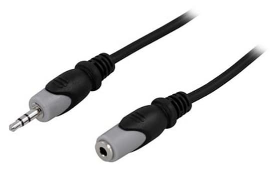 DELTACO - Ljudförlängningskabel - mini-phone stereo 3.5 mm hane till mini-phone stereo 3.5 mm hona - 10 m