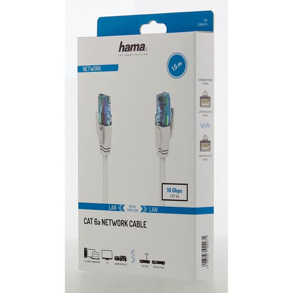 HAMA Cable Network CAT6a U/UTP 1.5m White