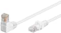 Miniatyrbillede 1 af 5: Netværkskabel CAT 5e vinklet 1x 90°, U/UTP, hvid, 1 m