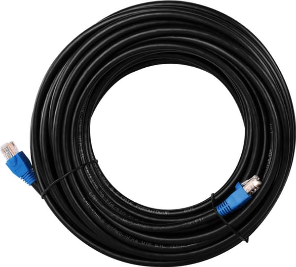 CAT 6 patchkabel for utendørs ruting, U/UTP, svart