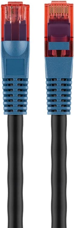 CAT 6 patchkabel for utendørs ruting, U/UTP, svart